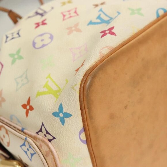 LOUIS VUITTON Monogram Multicolor Petit Noe Bag White M42229 LV Auth 127305 - Picture 10 of 14